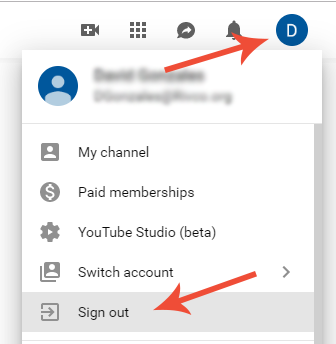 Google Sign-Out Screenshot